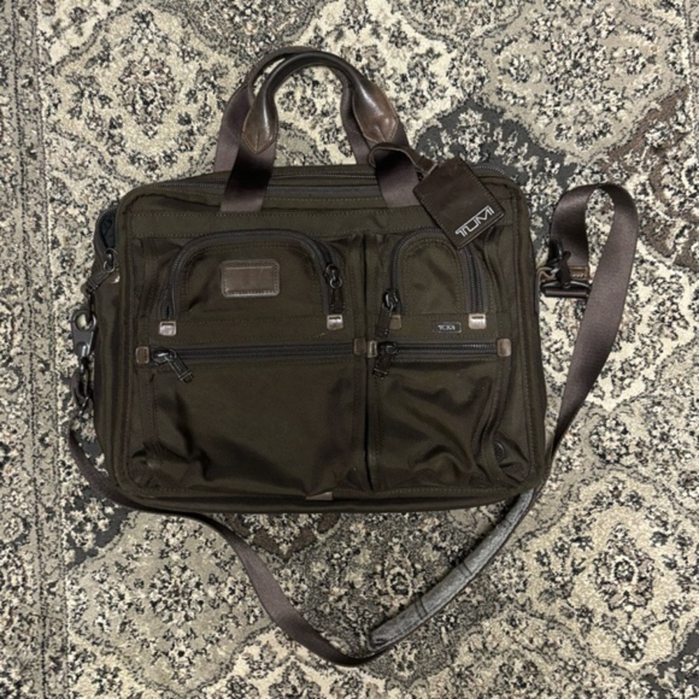Tumi laptop bag brown